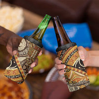 Hawaiian Style Tapa 4 in 1 Can Cooler Tumbler Vintage Seamless Pattern LT9 - Polynesian Pride