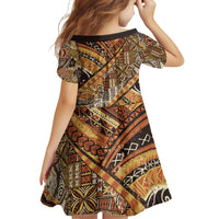 Hawaiian Style Tapa Family Matching Puletasi and Hawaiian Shirt Vintage Seamless Pattern - Polynesian Pride