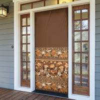 Hawaiian Tribal Elements Hibiscus Door Cover Gold Pattern - Polynesian Pride
