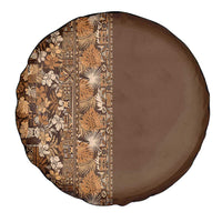 Hawaiian Tribal Elements Hibiscus Spare Tire Cover Gold Pattern - Polynesian Pride