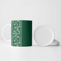 Hawaiian Tribal Elements Hibiscus Ceramic Mug Green Pattern - Polynesian Pride