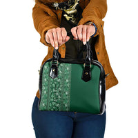 Hawaiian Tribal Elements Hibiscus Shoulder Handbag Green Pattern - Polynesian Pride