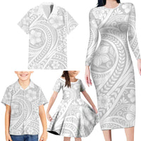 Lotu Tamaiti Samoan Polynesian Tribal Family Matching Long Sleeve Bodycon Dress and Hawaiian Shirt LT9 - Polynesian Pride