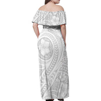 Lotu Tamaiti Samoan Polynesian Tribal Family Matching Off Shoulder Maxi Dress and Hawaiian Shirt LT9 - Polynesian Pride