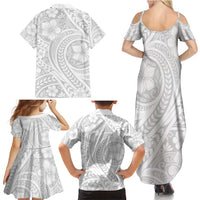 Lotu Tamaiti Samoan Polynesian Tribal Family Matching Summer Maxi Dress and Hawaiian Shirt LT9 - Polynesian Pride