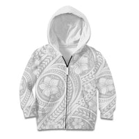Lotu Tamaiti Samoan Polynesian Tribal Kid Hoodie LT9 Zip Hoodie White - Polynesian Pride