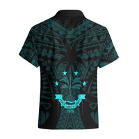 FSM Chuuk States Hawaiian Shirt Micronesia Vintage Polynesian Tribal Aqua Version LT9 - Polynesian Pride