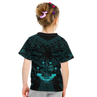 FSM Chuuk States Kid T Shirt Micronesia Vintage Polynesian Tribal Aqua Version LT9 - Polynesian Pride