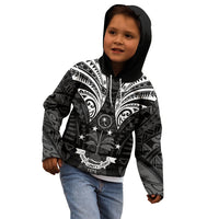 FSM Chuuk States Kid Hoodie Micronesia Vintage Polynesian Tribal Black Version LT9 - Polynesian Pride