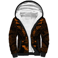 FSM Chuuk States Sherpa Hoodie Micronesia Vintage Polynesian Tribal Gold Version LT9 Unisex Gold - Polynesian Pride