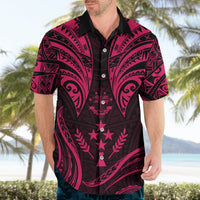 FSM Kosrae States Hawaiian Shirt Micronesia Vintage Polynesian Tribal Pink Version LT9 - Polynesian Pride
