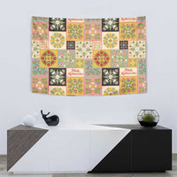 Mele Kalikimaka Hawaii Christmas Tapestry Melemele Mama Seamless Floral Motif - Polynesian Pride