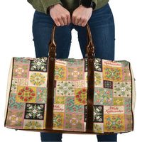 Mele Kalikimaka Hawaii Christmas Travel Bag Melemele Mama Seamless Floral Motif - Polynesian Pride
