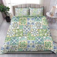 Mele Kalikimaka Hawaii Christmas Bedding Set Omaomao Seamless Floral Motif - Polynesian Pride
