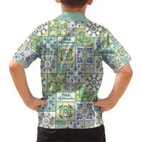 Mele Kalikimaka Hawaii Christmas Kid Hawaiian Shirt Omaomao Seamless Floral Motif - Polynesian Pride
