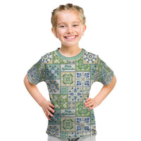 Mele Kalikimaka Hawaii Christmas Kid T Shirt Omaomao Seamless Floral Motif - Polynesian Pride