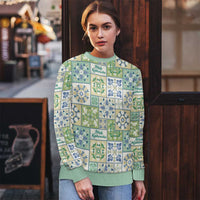 Mele Kalikimaka Hawaii Christmas Ugly Christmas Sweater Omaomao Seamless Floral Motif - Polynesian Pride