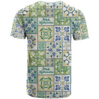 Mele Kalikimaka Hawaii Christmas T Shirt Omaomao Seamless Floral Motif - Polynesian Pride