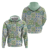 Mele Kalikimaka Hawaii Christmas Zip Hoodie Omaomao Seamless Floral Motif - Polynesian Pride