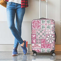 Mele Kalikimaka Hawaii Christmas Luggage Cover Akala Seamless Floral Motif - Polynesian Pride