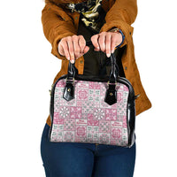 Mele Kalikimaka Hawaii Christmas Shoulder Handbag Akala Seamless Floral Motif - Polynesian Pride