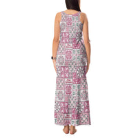 Mele Kalikimaka Hawaii Christmas Tank Maxi Dress Akala Seamless Floral Motif - Polynesian Pride