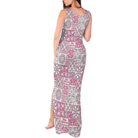 Mele Kalikimaka Hawaii Christmas Tank Maxi Dress Akala Seamless Floral Motif - Polynesian Pride