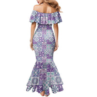 Mele Kalikimaka Hawaii Christmas Family Matching Mermaid Dress and Hawaiian Shirt Poni Seamless Floral Motif LT9 - Polynesian Pride