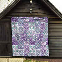 Mele Kalikimaka Hawaii Christmas Quilt Poni Seamless Floral Motif - Polynesian Pride