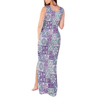 Mele Kalikimaka Hawaii Christmas Tank Maxi Dress Poni Seamless Floral Motif - Polynesian Pride