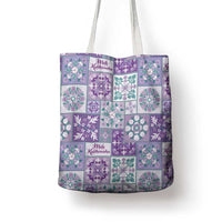 Mele Kalikimaka Hawaii Christmas Tote Bag Poni Seamless Floral Motif - Polynesian Pride