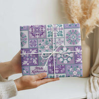Mele Kalikimaka Hawaii Christmas Wrapping Paper Poni Seamless Floral Motif - Polynesian Pride