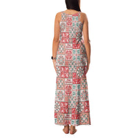 Mele Kalikimaka Hawaii Christmas Family Matching Tank Maxi Dress and Hawaiian Shirt Ulaula Seamless Floral Motif LT9 - Polynesian Pride