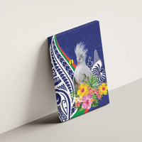New Caledonia Kagu Bird Canvas Wall Art Polynesian Tropical Flowers LT9 - Polynesian Pride