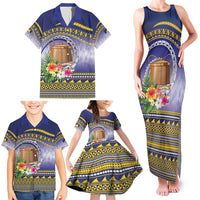 Tokelau Tuluma Family Matching Tank Maxi Dress and Hawaiian Shirt Polynesian Tropical Flowers LT9 - Polynesian Pride