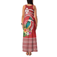 Wallis et Futuna Kingfisher Family Matching Tank Maxi Dress and Hawaiian Shirt Polynesian Tropical Flowers LT9 - Polynesian Pride