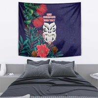 Maori Wheku Meri Kirihimete Personalised Tapestry All Blue Indigenous Maori Motif - Polynesian Pride