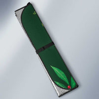 Maori Wheku Meri Kirihimete Personalised Auto Sun Shade All Green Indigenous Maori Motif - Polynesian Pride