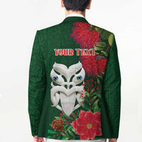 Maori Wheku Meri Kirihimete Personalised Blazer All Green Indigenous Maori Motif - Polynesian Pride