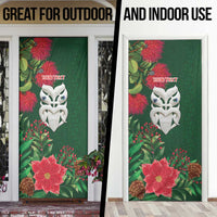 Maori Wheku Meri Kirihimete Personalised Door Cover All Green Indigenous Maori Motif - Polynesian Pride
