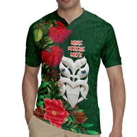 Maori Wheku Meri Kirihimete Personalised Rugby Jersey All Green Indigenous Maori Motif - Polynesian Pride