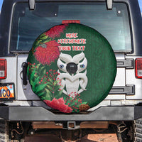Maori Wheku Meri Kirihimete Personalised Spare Tire Cover All Green Indigenous Maori Motif - Polynesian Pride