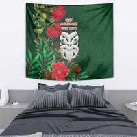 Maori Wheku Meri Kirihimete Personalised Tapestry All Green Indigenous Maori Motif - Polynesian Pride