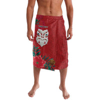 Maori Wheku Meri Kirihimete Personalised Lavalava All Red Indigenous Maori Motif - Polynesian Pride