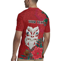 Maori Wheku Meri Kirihimete Personalised Rugby Jersey All Red Indigenous Maori Motif - Polynesian Pride