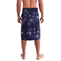 Tui Meri Kirihimete Personalised Lavalava Pohutukawa Flowers Blue Motif - Polynesian Pride