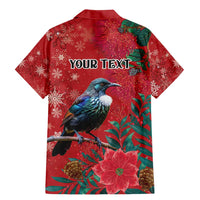 Tui Meri Kirihimete Personalised Family Matching Mermaid Dress and Hawaiian Shirt Pohutukawa Flowers Red Motif LT9 - Polynesian Pride