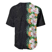 Hawaii Tropical Flowers Tribal Pattern Baseball Jersey No3 LT9 - Polynesian Pride