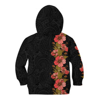 Hawaii Tropical Flowers Tribal Pattern Kid Hoodie No4 LT9 - Polynesian Pride