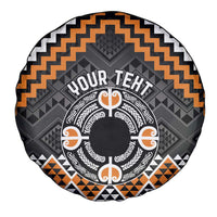 Personalised Aotearoa Niho Taniwha Motif Spare Tire Cover Gold Style